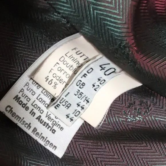 Searle Vintage Red-Orange Wool Coat Hooded Double Breasted Lined size 40 / 10 US - Picture 4 of 10